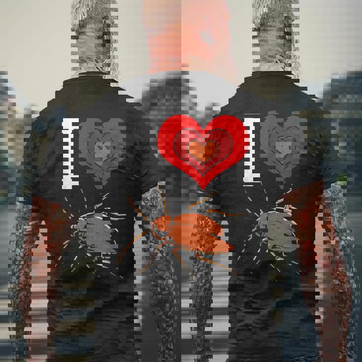 ゴキブリ ラブ メンズTシャツ バックプリント 高齢者への贈り物