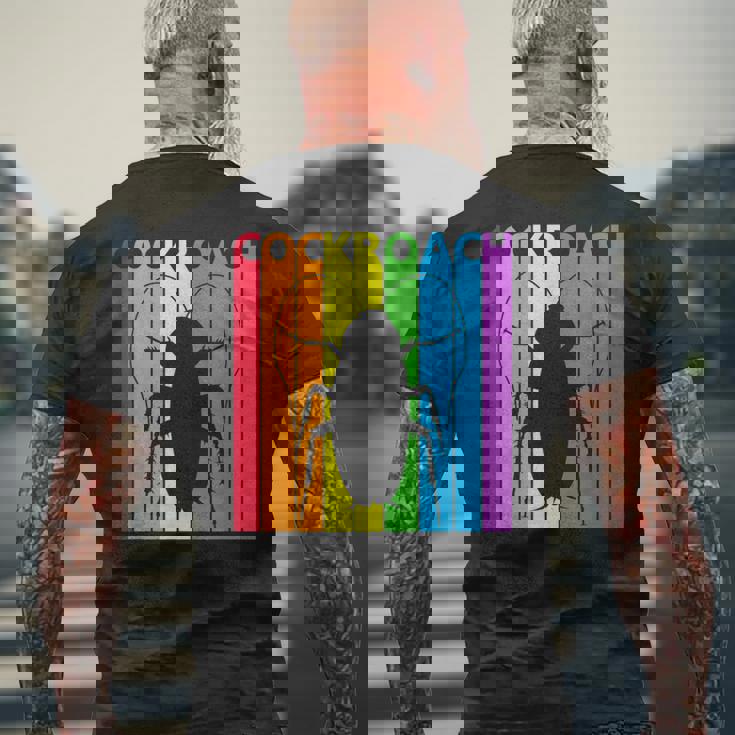 ゴキブリ目 レインボー ゴキブリ目 野生動物 メンズTシャツ バックプリント 高齢者への贈り物