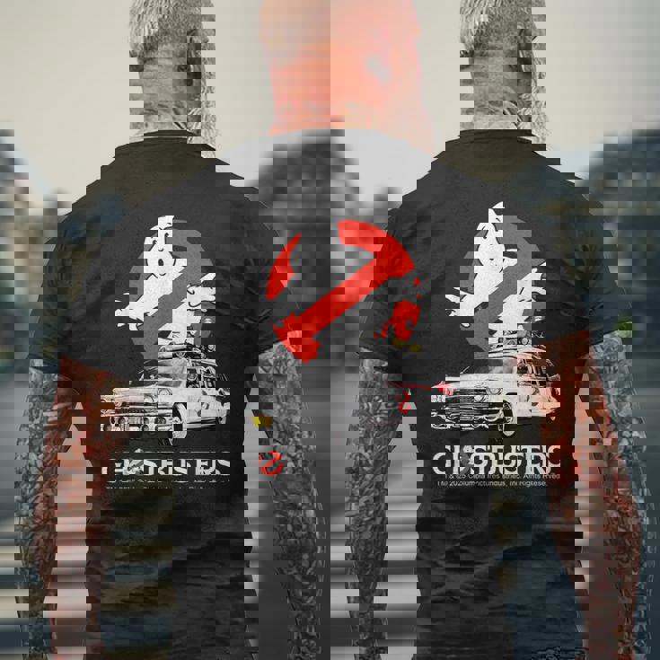 ゴーストバスターズ ハロウィン デザイン Ecto 1 メンズTシャツ バックプリント 高齢者への贈り物