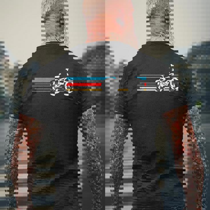 サイクリング Bmx ダウンヒル デザイン レトロ ヴィンテージ Bmx メンズTシャツ バックプリント 高齢者への贈り物