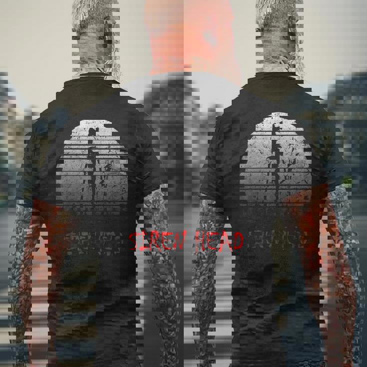 サイレンヘッドクリプティッドフォークロア メンズTシャツ バックプリント 高齢者への贈り物