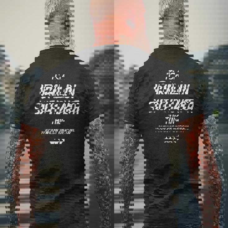 サウスダコタの朱色のものです 長袖tシャツ メンズTシャツ バックプリント 高齢者への贈り物