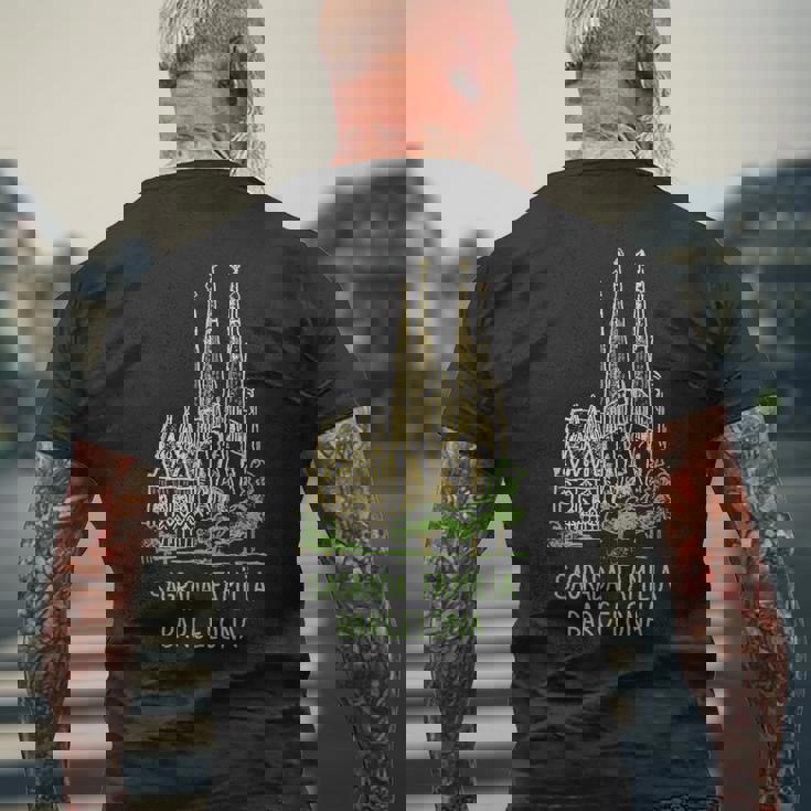 サグラダ・ファミリア バルセロナ メンズTシャツ バックプリント 高齢者への贈り物