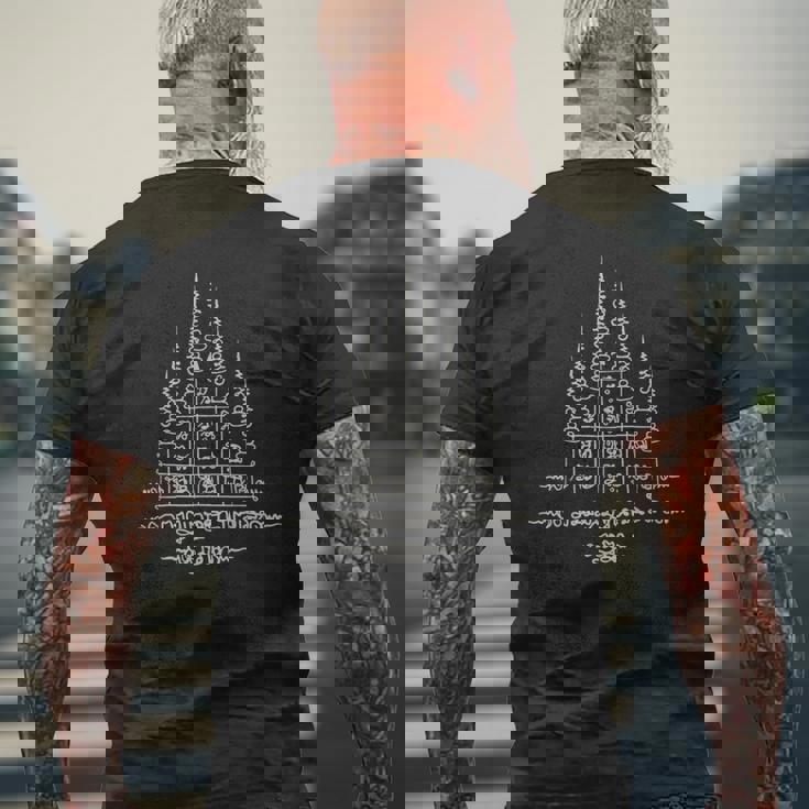 サックヤントタイランドタトゥーガオヨード9峰マスターヤントギフト メンズTシャツ バックプリント 高齢者への贈り物