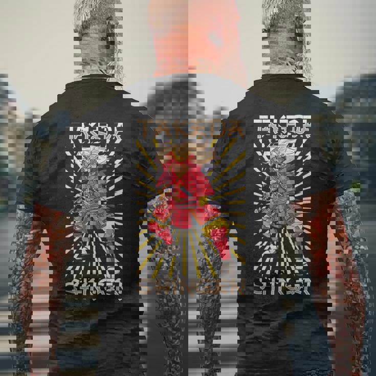 サムライ 武田信玄 メンズTシャツ バックプリント 高齢者への贈り物