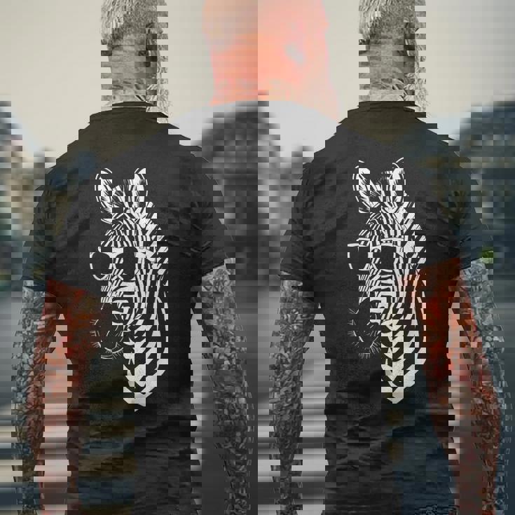 サングラス付きゼブラ おもしろゼブラ メンズTシャツ バックプリント 高齢者への贈り物