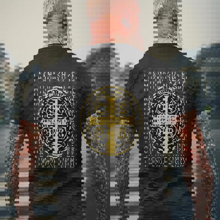 サンベニート、メダラ・イ・オラシオン メンズTシャツ バックプリント 高齢者への贈り物