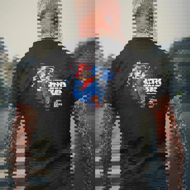 ザ・スーパーマリオギャラクシー・ムービー Timepin メンズTシャツ バックプリント 高齢者への贈り物
