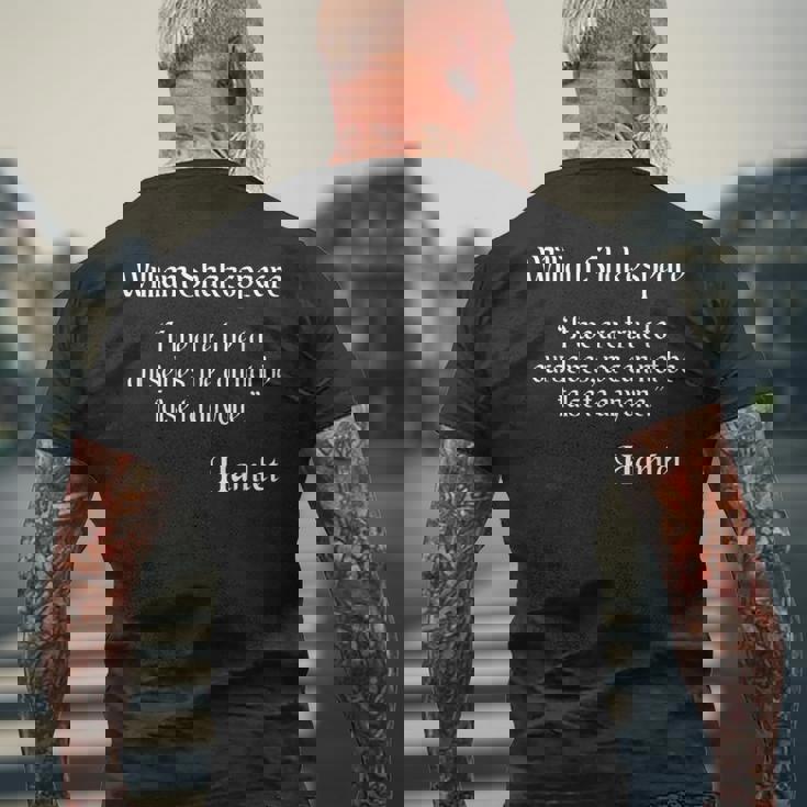 シェイクスピアの名言 If We Are True To Ourselves King Lear メンズTシャツ バックプリント 高齢者への贈り物