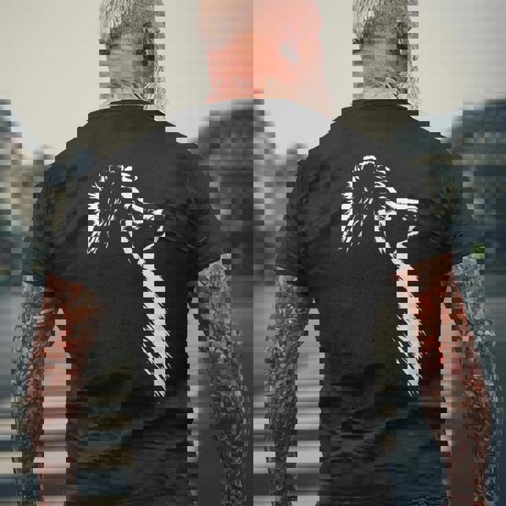 シェットランド・シープドッグ ポートレート シルエット 犬 シェルティー・ドッグ メンズTシャツ バックプリント 高齢者への贈り物