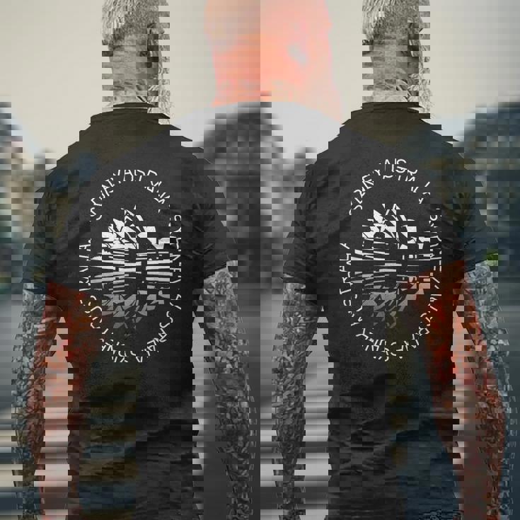 シドニー シドニー オーストラリア オペラハウス 観光 メンズTシャツ バックプリント 高齢者への贈り物