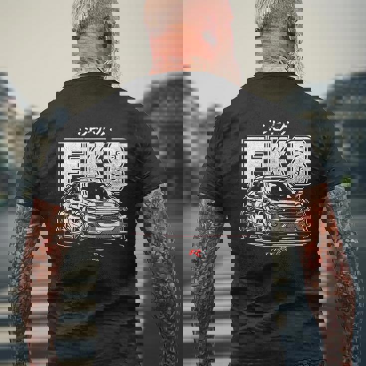 シビック タイプr Fk 8 日本車 メンズTシャツ バックプリント 高齢者への贈り物