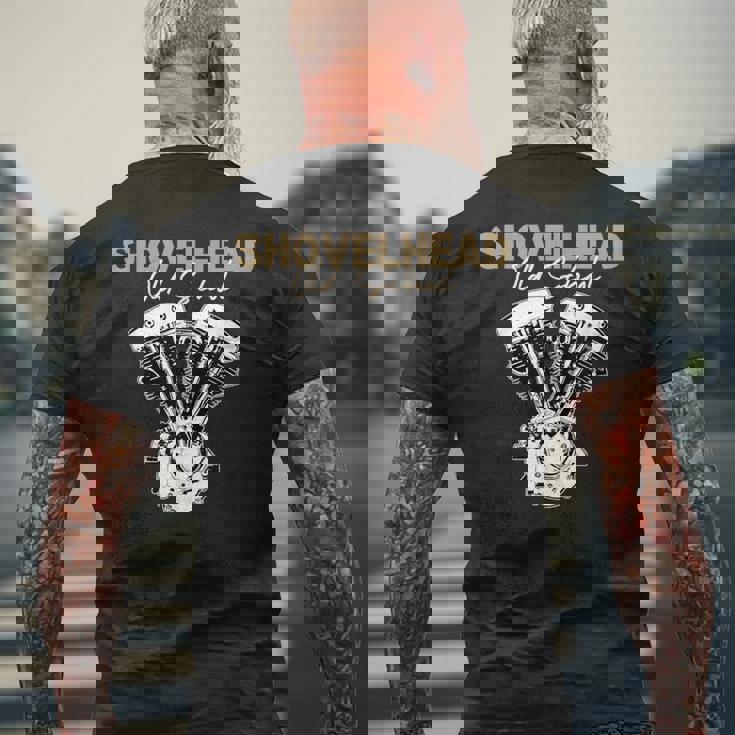 ショベルヘッド チョッパー ボバー オートバイ バイカー オールドスクール Hd メンズTシャツ バックプリント 高齢者への贈り物