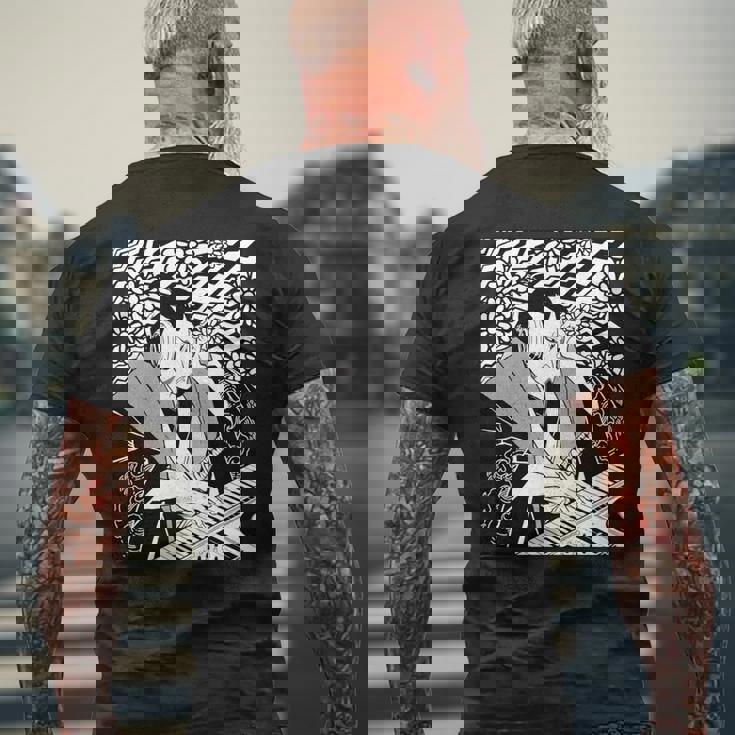 シンセサイザー テクノ 音楽 面白い サムライ シンセサイザー 長袖tシャツ メンズTシャツ バックプリント 高齢者への贈り物