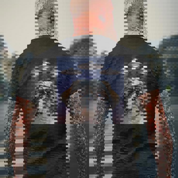 シーズー 犬 シウツー 犬 エイリアン Ufohitzhu おもしろい シーズー 長袖tシャツ メンズTシャツ バックプリント 高齢者への贈り物