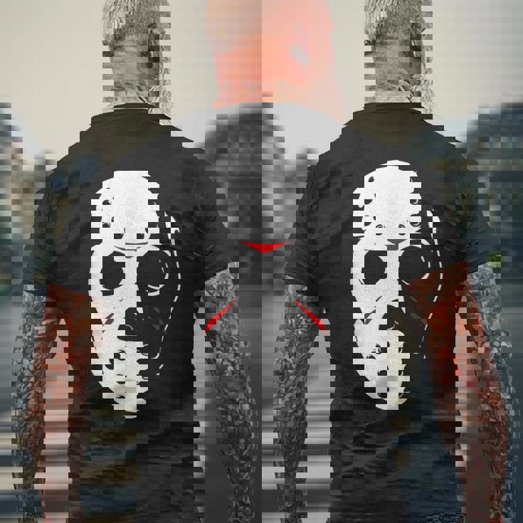 ジェイソンホッケーマスク ハロウィンシャツ 13日の金曜日 メンズTシャツ バックプリント 高齢者への贈り物