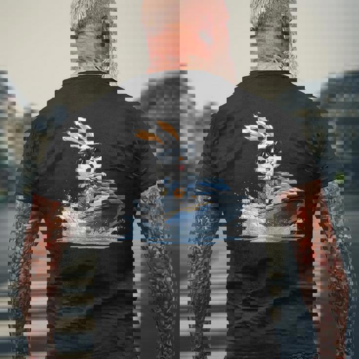 ジェットスキー ジェットスキー ウサギ イースターバニー サングラス メンズTシャツ バックプリント 高齢者への贈り物