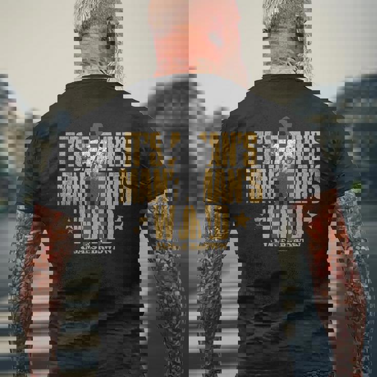 ジェームス・ブラウン・マンのワールド・ダンシング・シルエット メンズTシャツ バックプリント 高齢者への贈り物