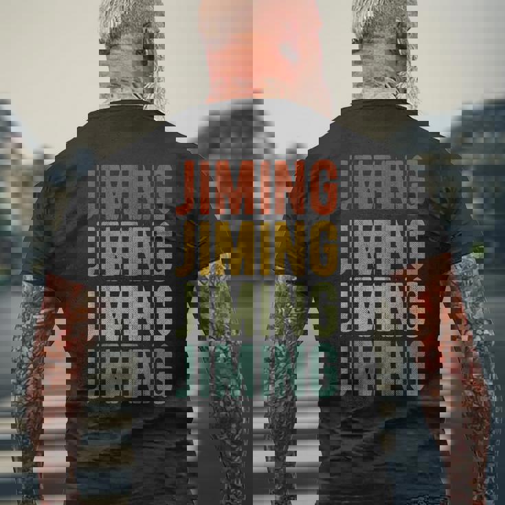 ジミンシティチャイナレトロ メンズTシャツ バックプリント 高齢者への贈り物