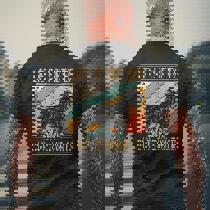 ジャイアント・シュナウザーの発言 シュナウザーの犬 メンズTシャツ バックプリント 高齢者への贈り物