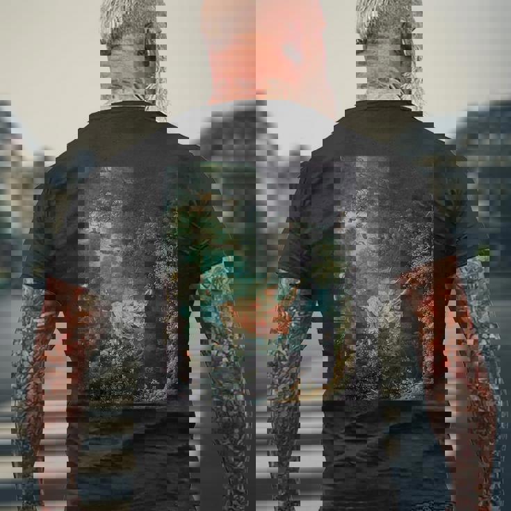 ジャンオノレ・フラゴナール作 スイングペインティング メンズTシャツ バックプリント 高齢者への贈り物