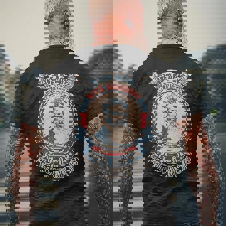 ジョン・ブラウンがヴィンテージを撃っただろう誰かと決して議論しないでください 長袖tシャツ メンズTシャツ バックプリント 高齢者への贈り物