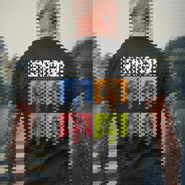 ジョン・レノン カラーブロック 長袖tシャツ メンズTシャツ バックプリント 高齢者への贈り物