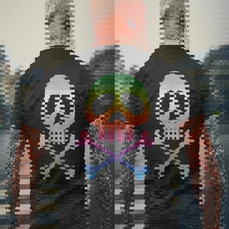 スカル、宇宙海賊キャプテン・クロスボーンズ ハロウィンパーティー Ahoy メンズTシャツ バックプリント 高齢者への贈り物