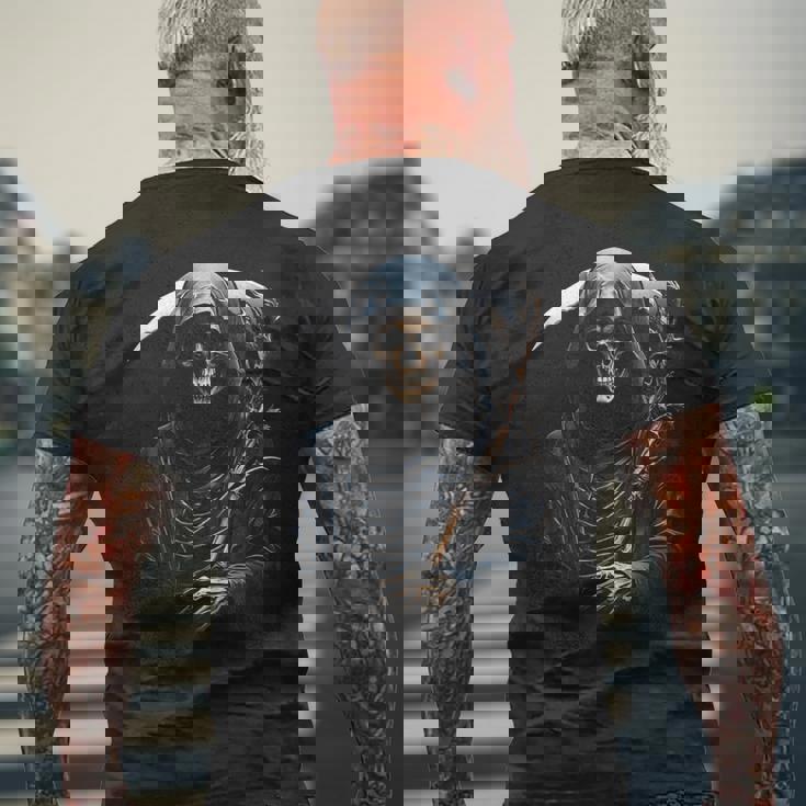 スカル死神 メンズTシャツ バックプリント 高齢者への贈り物