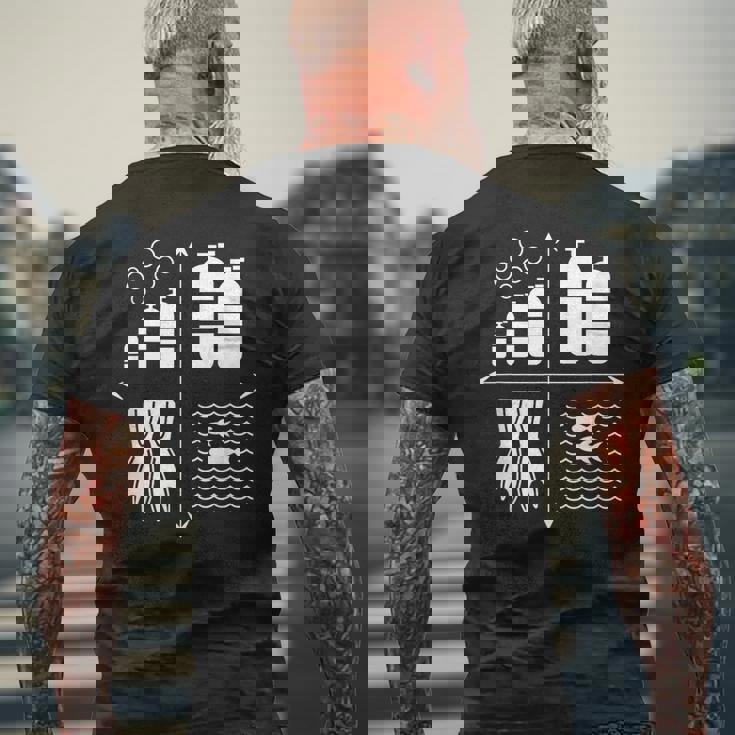 スキューバダイビングギア 水中ダイバー スキューバダイバー メンズTシャツ バックプリント 高齢者への贈り物