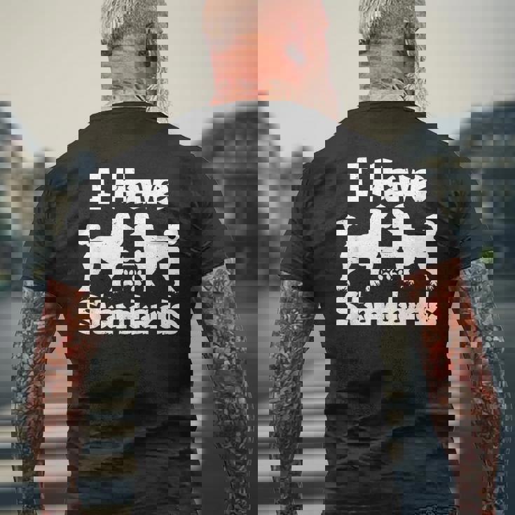 スタンダード プードル オーナーズ I Havetandards ファニー プードル メンズTシャツ バックプリント 高齢者への贈り物