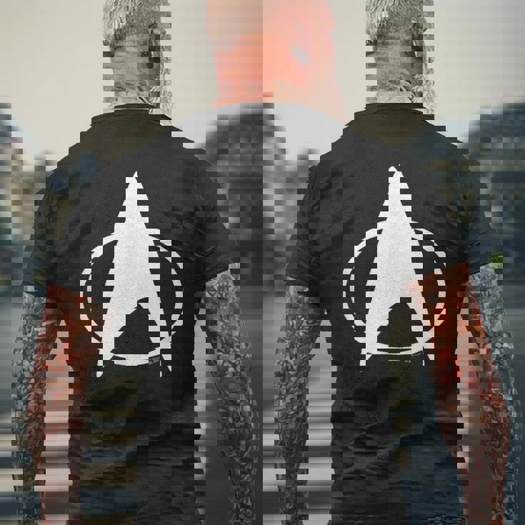 スタートレック 次世代デルタ メンズTシャツ バックプリント 高齢者への贈り物