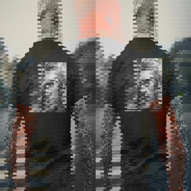 スティーブ・マックイーン 大脱走男優 1969年 メンズTシャツ バックプリント 高齢者への贈り物