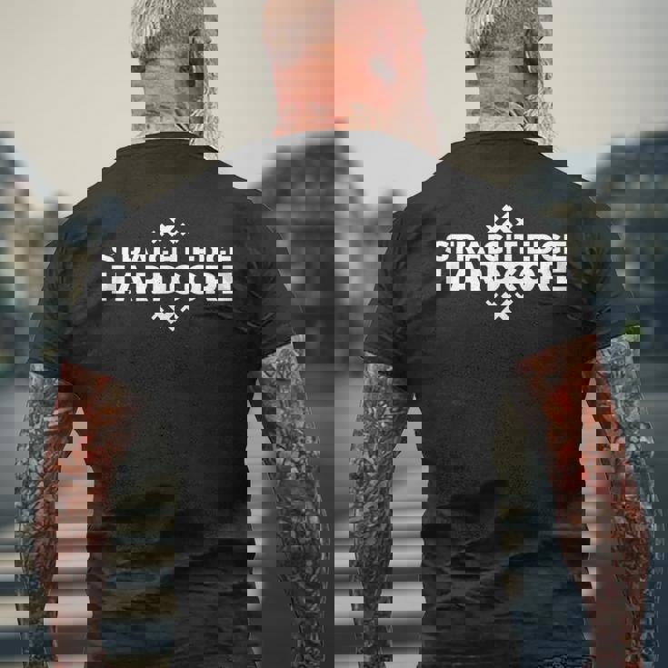 ストレートエッジ ハードコア パンク ロックバンド メンズTシャツ バックプリント 高齢者への贈り物