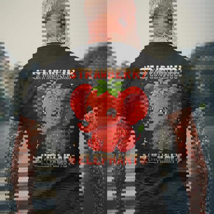 ストロベリーエレファント イタリアンブレイン メンズTシャツ バックプリント 高齢者への贈り物