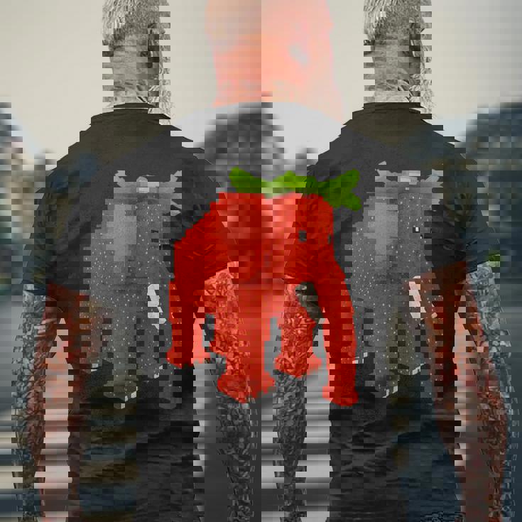 ストロベリーエレファントスティールブレインロットシークレットレアビデオゲーム メンズTシャツ バックプリント 高齢者への贈り物