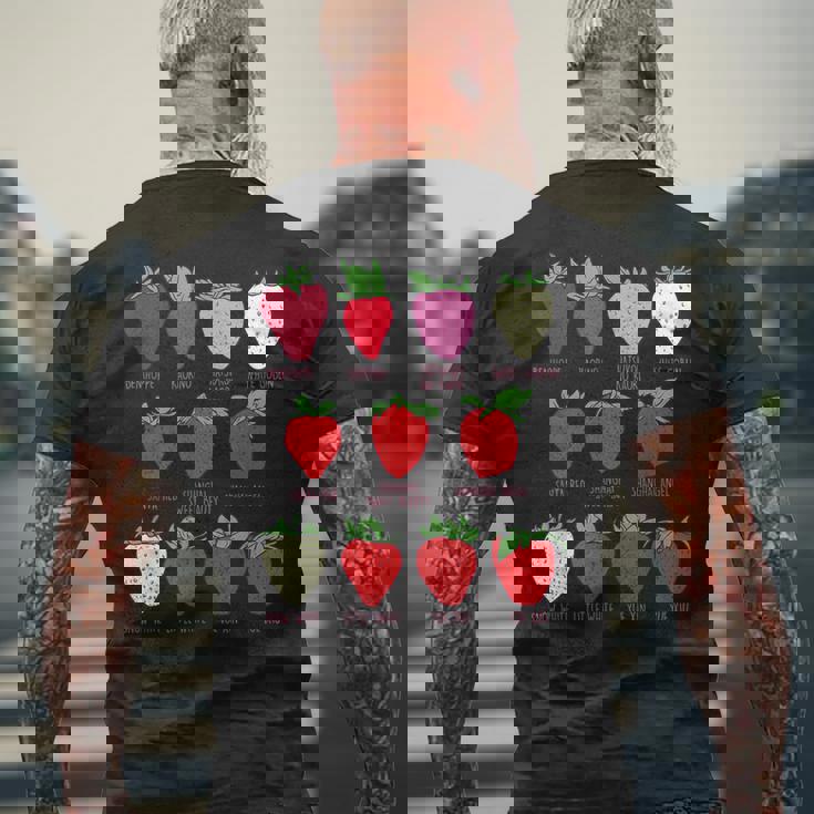 ストロベリーフルーツシャツ イチゴの種類 コテージコア メンズTシャツ バックプリント 高齢者への贈り物