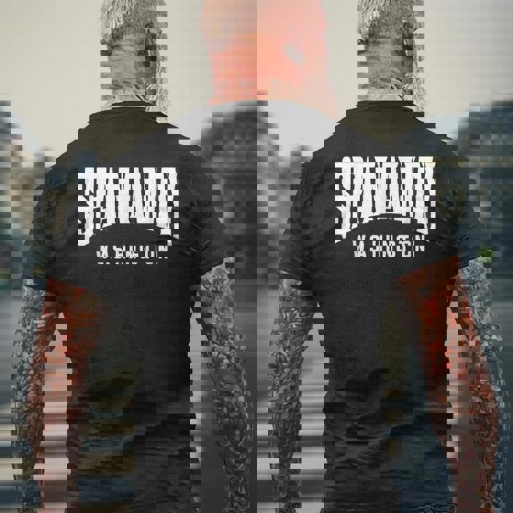 スパナウェイ ワシントン メンズTシャツ バックプリント 高齢者への贈り物