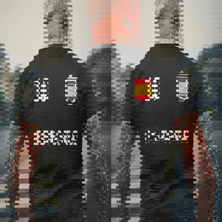 スペイン サッカー フットボール ナンバー10 10ファン メンズTシャツ バックプリント 高齢者への贈り物