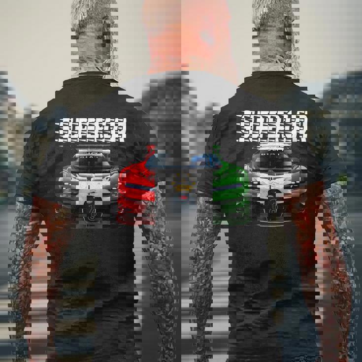 スポーツカーファンのためのスーtシャツ メンズTシャツ バックプリント 高齢者への贈り物