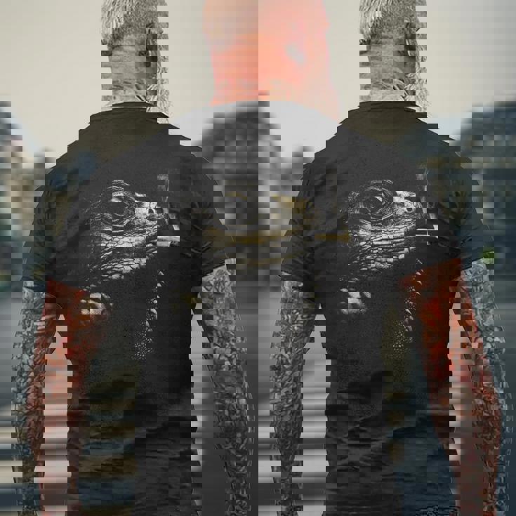 スモーキング トカゲ ヒゲドラゴン 420 ストーナー 爬虫類 長袖tシャツ メンズTシャツ バックプリント 高齢者への贈り物