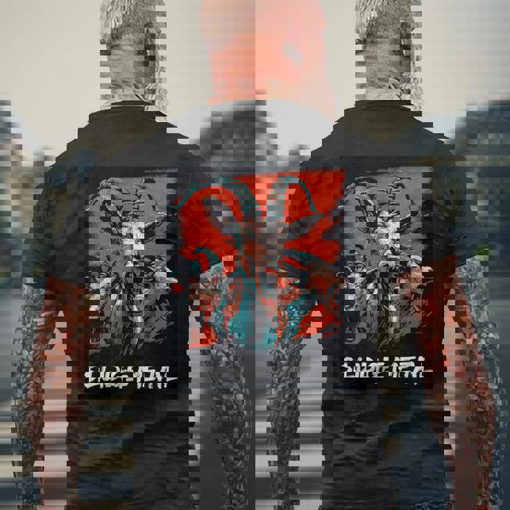 スラッジメタル ヘビーメタル ブラックメタル ドゥームメタル デスメタル メンズTシャツ バックプリント 高齢者への贈り物