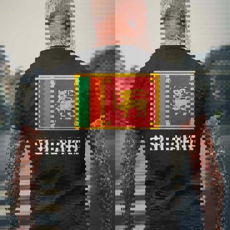 スリランカ国旗シャツ スリランカ メンズTシャツ バックプリント 高齢者への贈り物