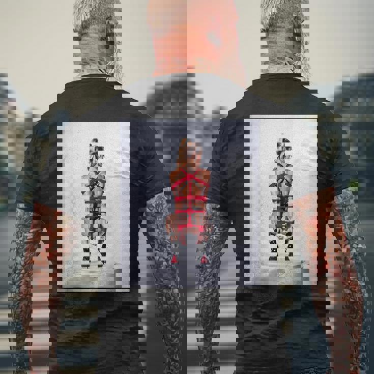 セクシーガールグラフィックtシャツ シバリロープのセクシーなピンナップガール メンズTシャツ バックプリント 高齢者への贈り物