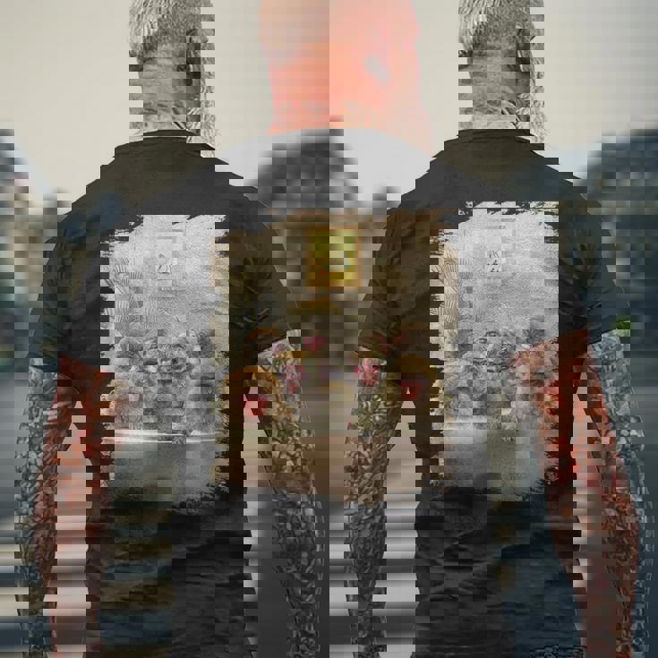 セルフケア お風呂 猿 お風呂 メンズTシャツ バックプリント 高齢者への贈り物