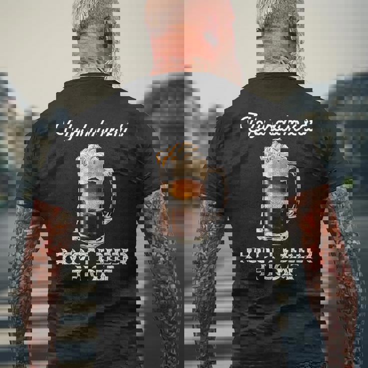 ソーダ愛好家のためのかわいいルートビアフロート格言 メンズTシャツ バックプリント 高齢者への贈り物