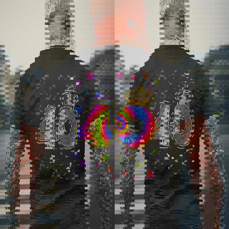 タイダイ 40歳の誕生日パーティー 40歳 お祝い メンズTシャツ バックプリント 高齢者への贈り物