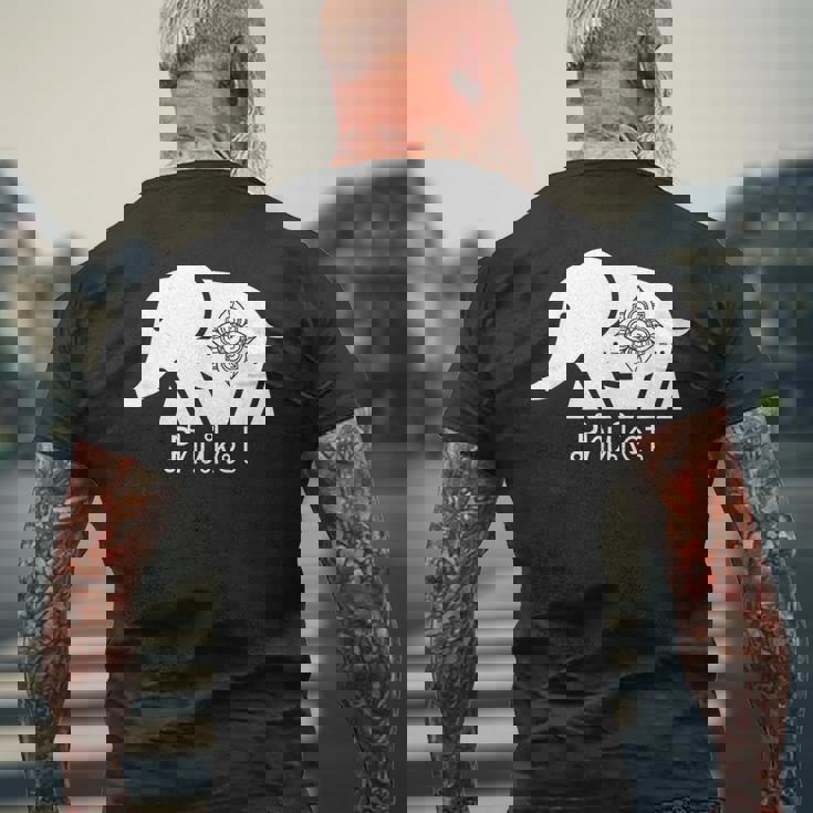 タイプーケット 象 グラフィック タイ土産 旅行ギフト メンズTシャツ バックプリント 高齢者への贈り物