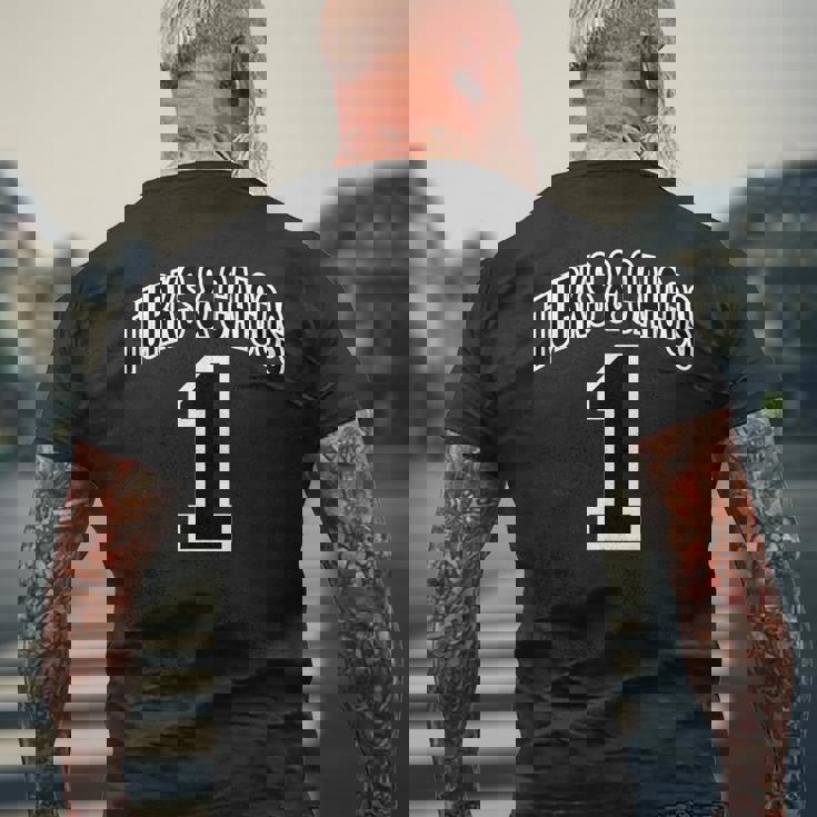 タークスカイコス諸島 誇り高きタークスカイコス諸島人 メンズTシャツ バックプリント 高齢者への贈り物