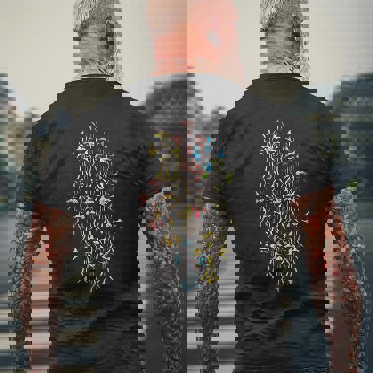 ダイヤクロス マルチカラー メンズTシャツ バックプリント 高齢者への贈り物